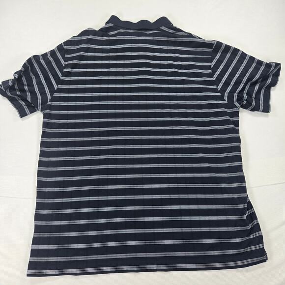Nike Dri-Fit Tiger Woods Collect Black White‎ Striped Short Sleeve Polo Size XL - Picture 7 of 7